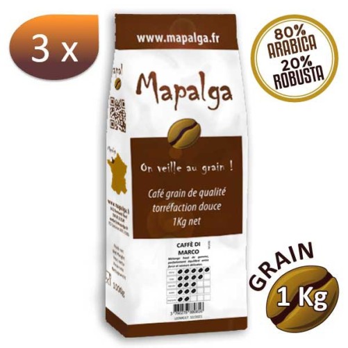 Pack X 3 Café Grain Caffè d Marco - 1kg - Mapalga