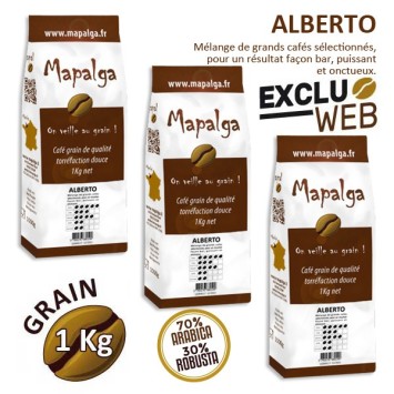 Pack x 3 Café grain ALBERTO - 1Kg - MAPALGA