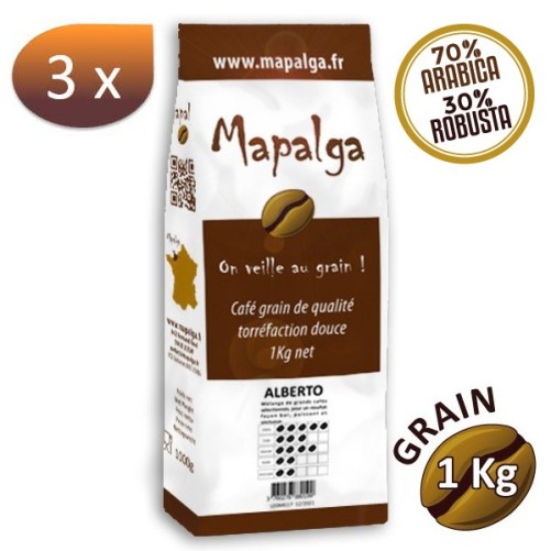 X 3 Coffee Grain Alberto Pack - 1kg - Mapalga