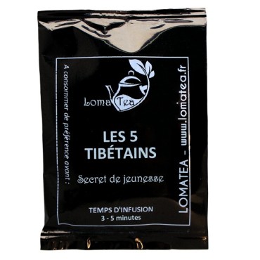 Thé noir LES 5 TIBÉTAINS x 20 infusettes individuelles DLUO - LOMATEA
