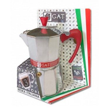 Cafetière Italienne BETTY ROUGE 3 Tasses - GAT