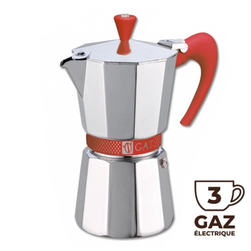 Cafetière Italienne BETTY ROUGE 3 Tasses - GAT