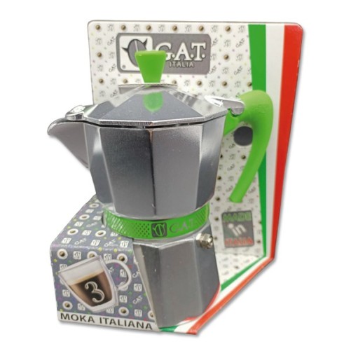 Cafetière Italienne BETTY VERTE 3 Tasses - GAT (défaut d'aspect)