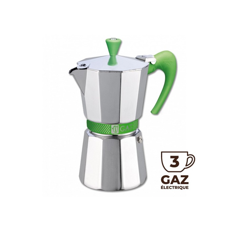 Cafetière Italienne BETTY VERTE 3 Tasses - GAT (défaut d'aspect) Cafetière Italienne BETTY VERTE 3 Tasses - GAT (défaut d'aspect)
