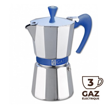 Cafetière Italienne BETTY BLEUE 3 Tasses - GAT