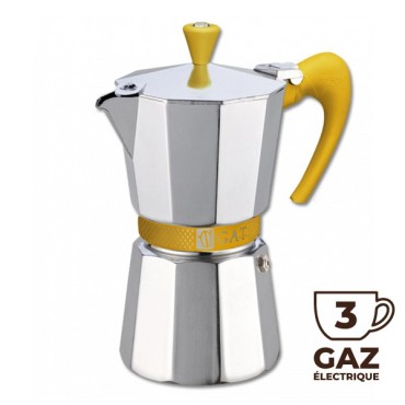 Cafetière Italienne BETTY JAUNE 3 Tasses - GAT