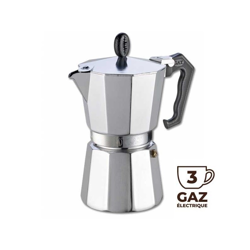 Cafetière Italienne LADY ORO 3 tasses - GAT (défaut d'aspect) Cafetière Italienne LADY ORO 3 tasses - GAT (défaut d'aspect)
