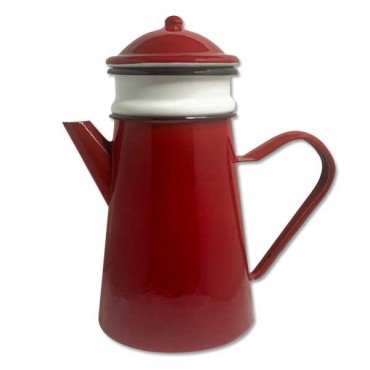 Cafetière du Nord rouge d'antan Ibili