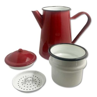 Cafetière du Nord rouge d'antan Ibili