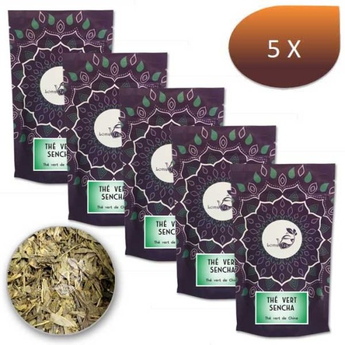 Pack x 5 Thé vert SENCHA VRAC 100g - LOMATEA