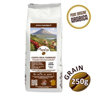 Café grain pure origine COSTA RICA TARRAZU - 250g - MAPALGA