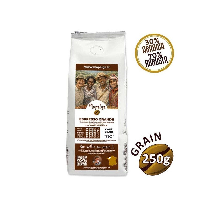 Café grain ESPRESSO GRANDE - 250g - MAPALGA