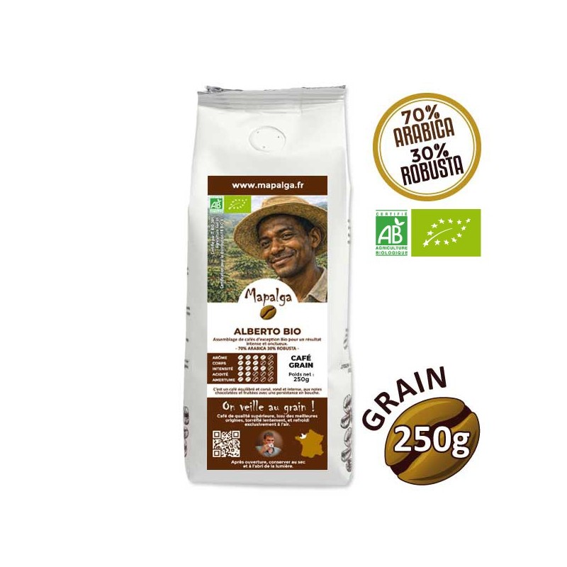 Café grain ALBERTO BIO - 250g - MAPALGA Café grain ALBERTO BIO - 250g - MAPALGA