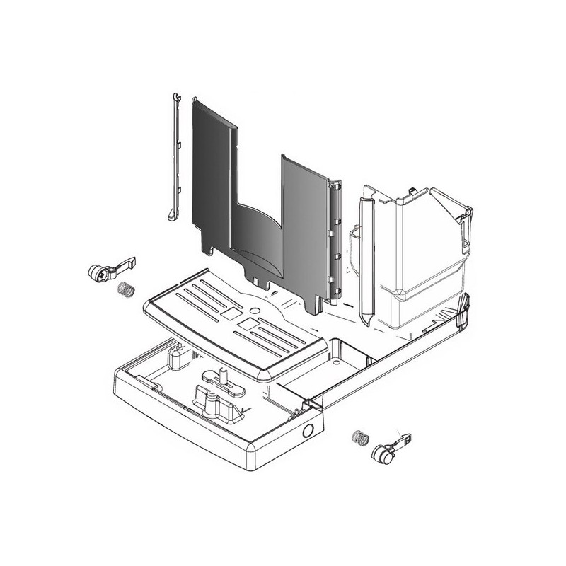 Plateau frontal noir 421944034801 SAECO GAGGIA