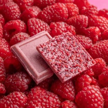 Tablette Chocolat Blanc Le Carré FRAMBOISE D'AMOUR 80g - BOVETTI
