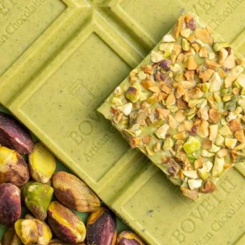 Tablette Chocolat Blanc Le Carré PISTACHE ADDICT 80g - BOVETTI