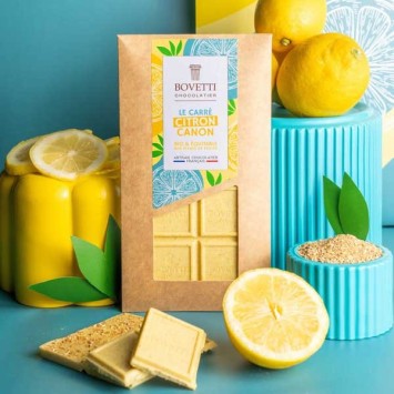 Tablette chocolat blanc citron BOVETTI 80g