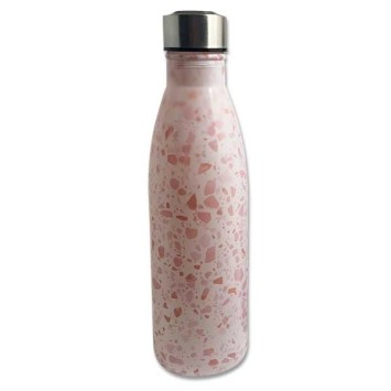 Bouteille en verre avec bouchon couleur Rose - CHA CULT