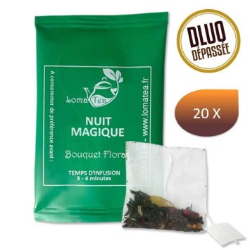 Thé vert NUIT MAGIQUE x 20 infusettes individuelles DLUO - LOMATEA