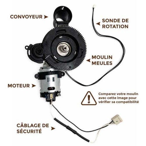 Moulin complet assemblé 11006059 / 996530003327 / 421941170991 SAECO - GAGGIA