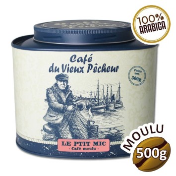 Boîte métal café LE PTIT MIC 500g - CAFÉ DU VIEUX PÊCHEUR