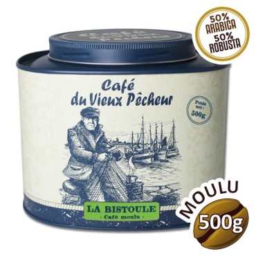 Boîte métal café LA BISTOULE 500g - CAFÉ DU VIEUX PÊCHEUR