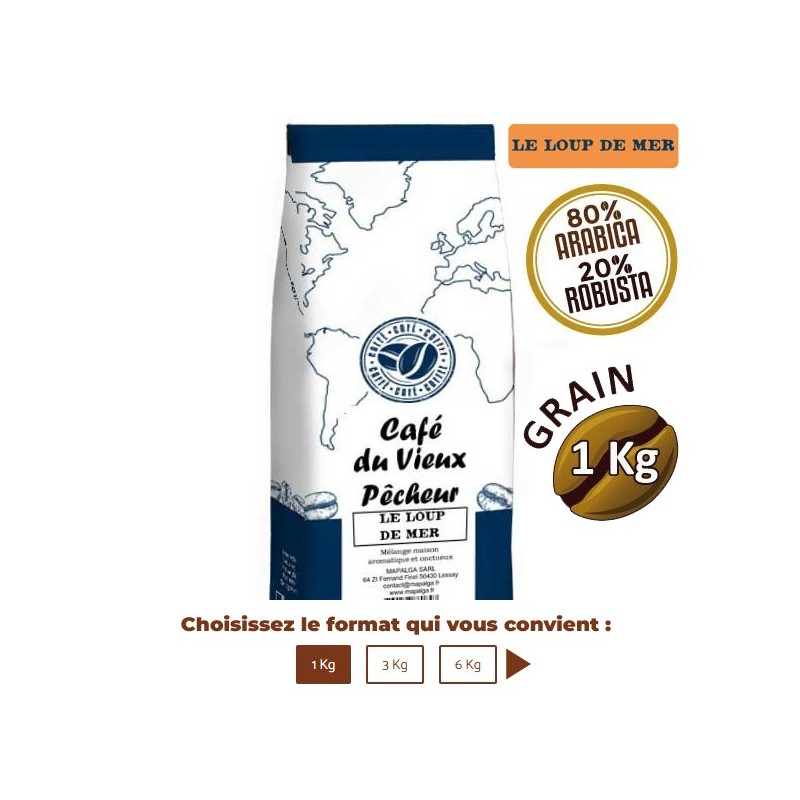 Café grand format LE LOUP DE MER - CAFÉ DU VIEUX PÊCHEUR Café grand format LE LOUP DE MER - CAFÉ DU VIEUX PÊCHEUR