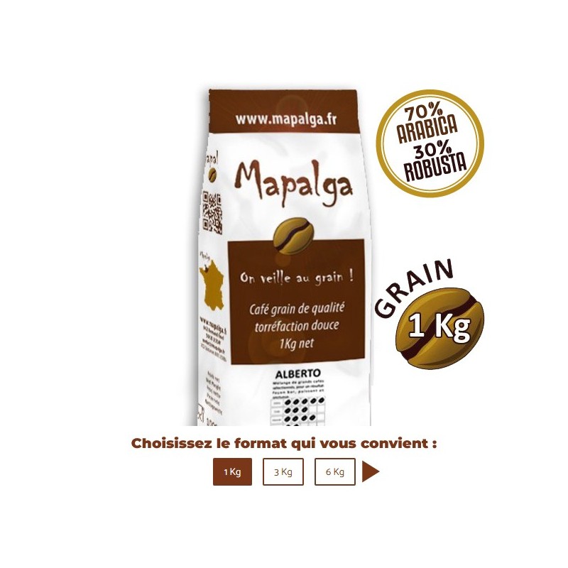 Café grain ALBERTO - 1Kg - MAPALGA