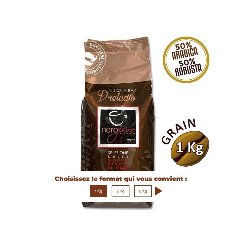 NERO PURO Café grain PRELUDIO 1 Kg