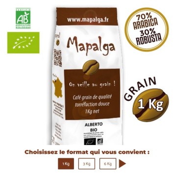 Café grain 1Kg ALBERTO Bio - MAPALGA