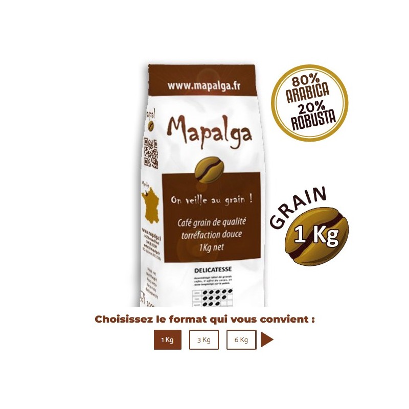 Café grain DELICATESSE - 1 Kg - MAPALGA Café grain DELICATESSE - 1 Kg - MAPALGA