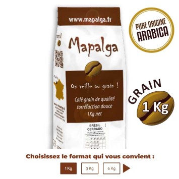Café grain 1 Kg Brésil Cerrado MAPALGA