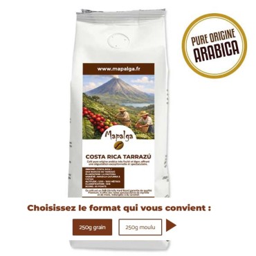 Café pure origine COSTA RICA TARRAZU 250g - MAPALGA