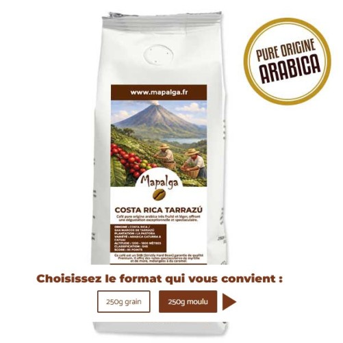 Café pure origine COSTA RICA TARRAZU 250g - MAPALGA
