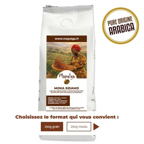 Café Moka Sidamo 250g pure origine - MAPALGA