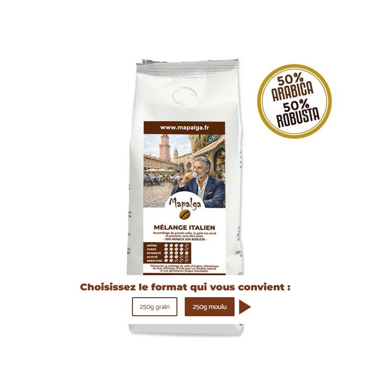Café MÉLANGE ITALIEN 250g - MAPALGA