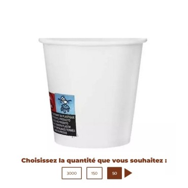 Gobelet carton blanc 120 ml