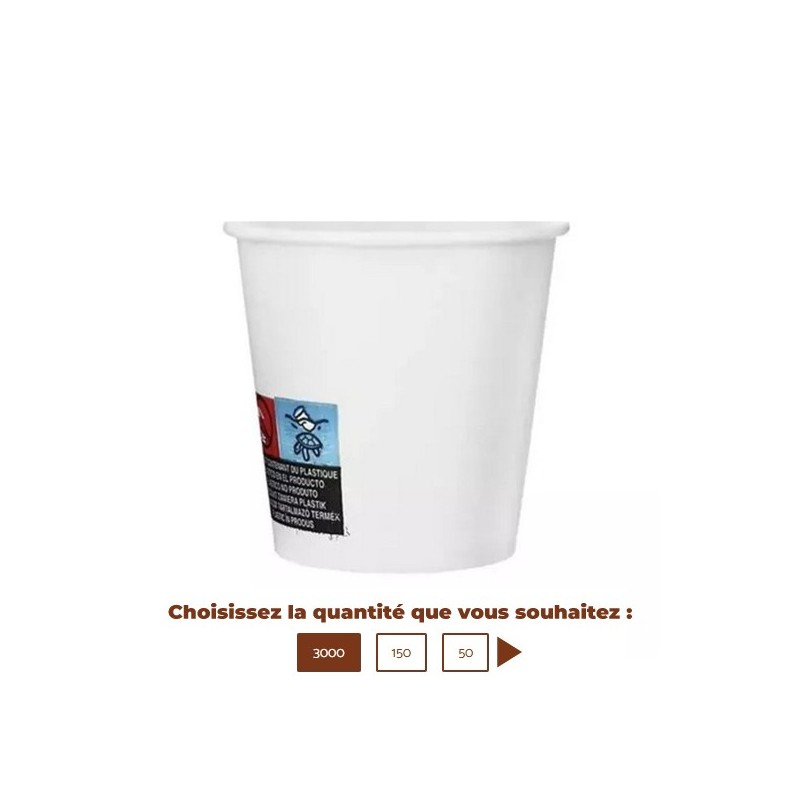Gobelet carton blanc 120 ml