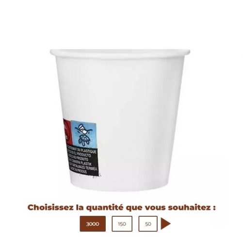 Gobelet carton blanc 120 ml