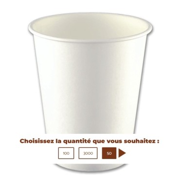 Gobelet carton blanc 180 ml - 7oz