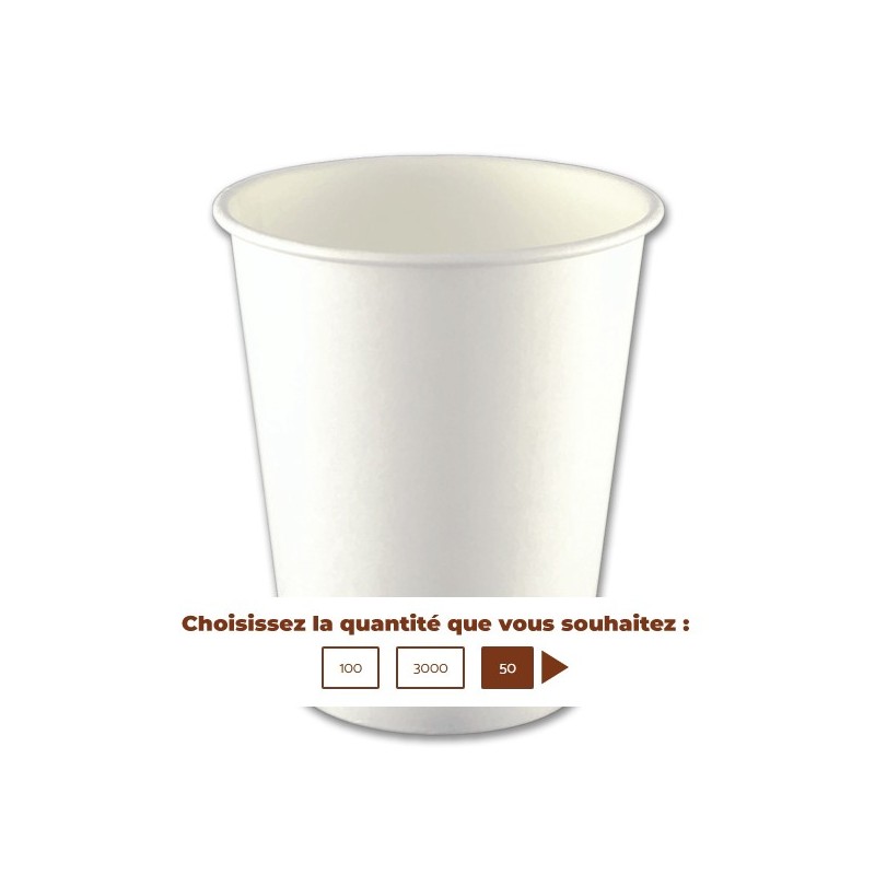 Gobelet carton blanc 180 ml - 7oz
