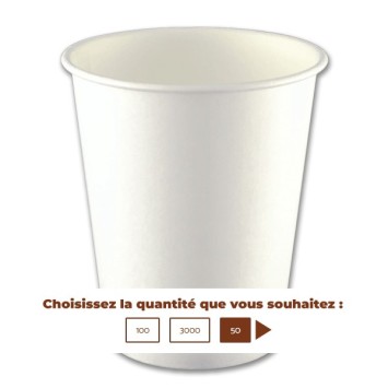 Gobelet carton blanc 180 ml - 7oz