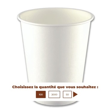Gobelet carton blanc 180 ml - 7oz