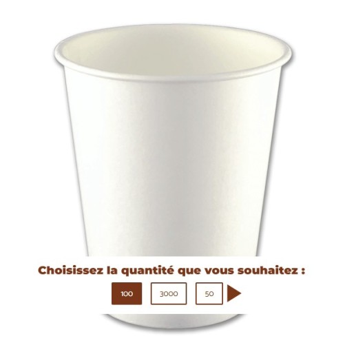 Gobelet carton blanc 180 ml - 7oz