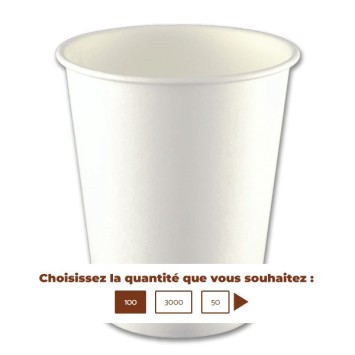 Gobelet carton blanc 180 ml - 7oz