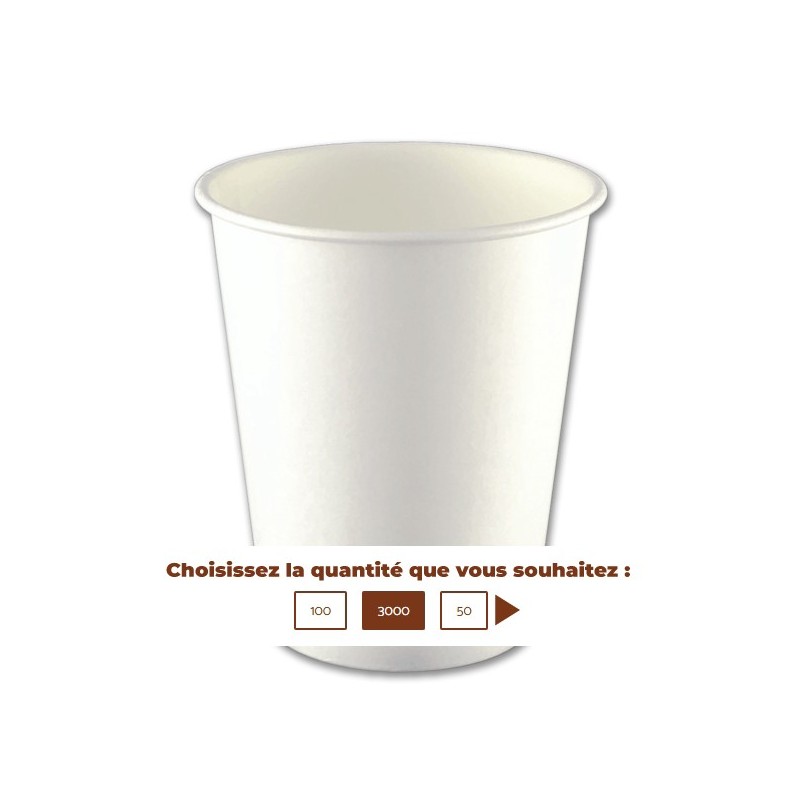Gobelet carton blanc 180 ml - 7oz Gobelet carton blanc 180 ml - 7oz