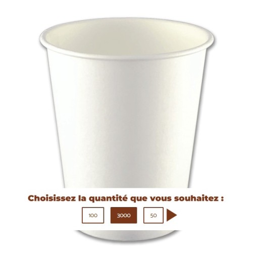 Gobelet carton blanc 180 ml - 7oz