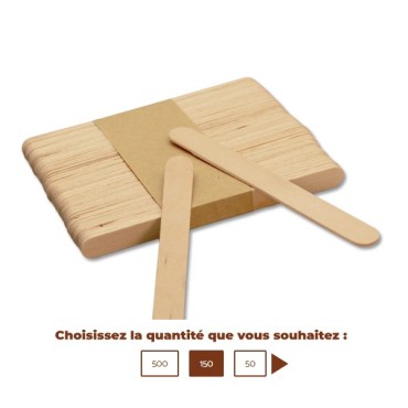 Touillette ou spatule bois ou papier 90mm