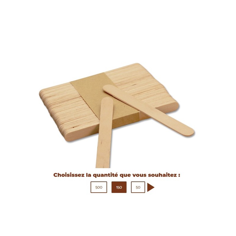 Touillette ou spatule bois ou papier 90mm