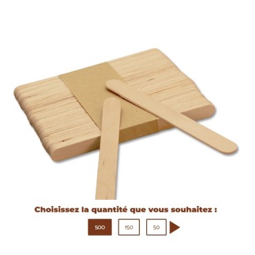 Touillette ou spatule bois ou papier 90mm